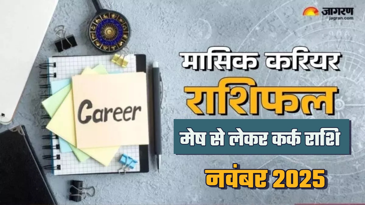 monthly career horoscope november 2025 aries to cancer know lucky zodiac signs and future prediction in hindi