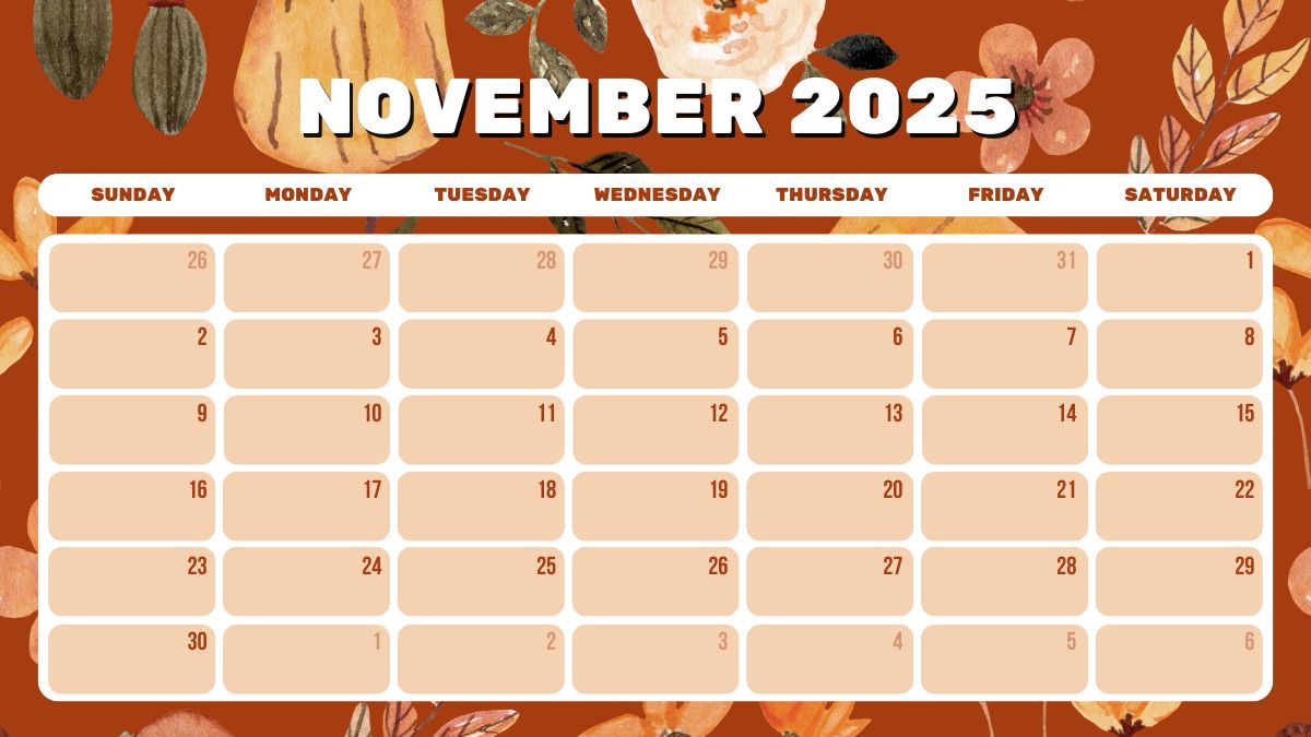november calendar 2025 special events of this month check details here