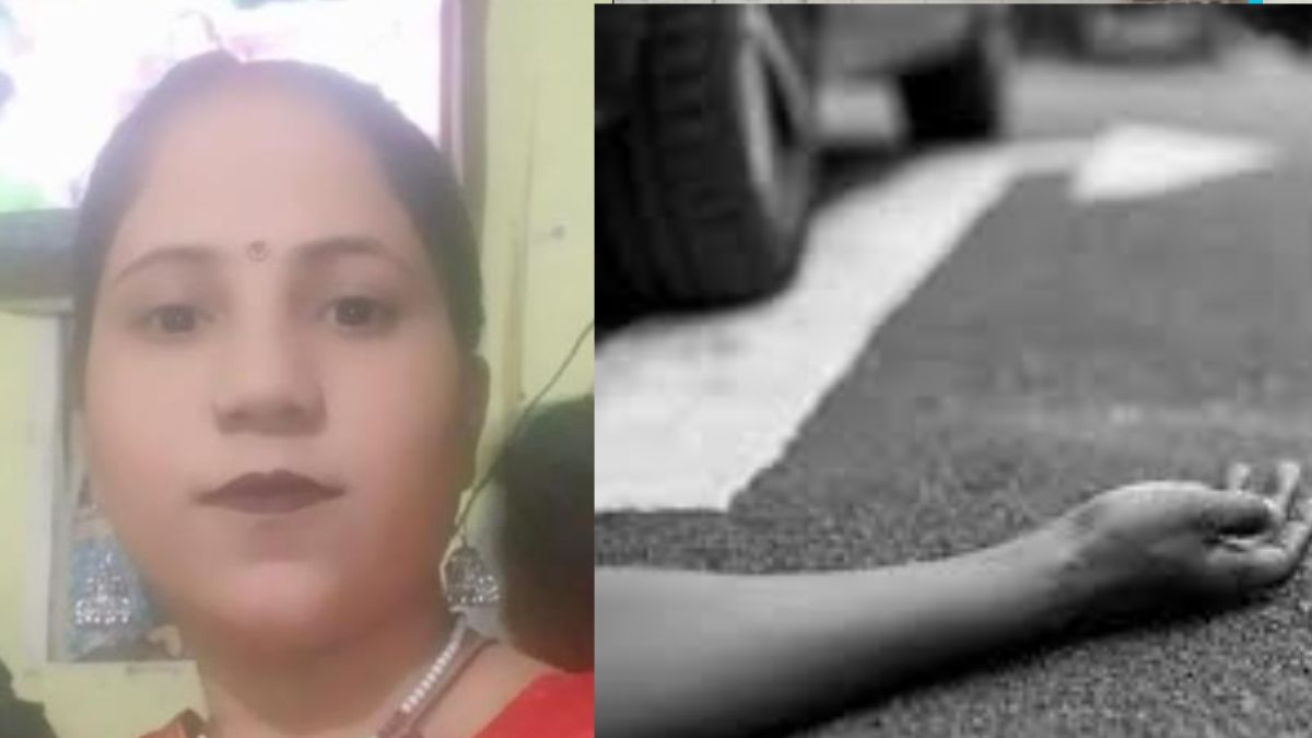 road accident in bewar woman dies husband and children injured