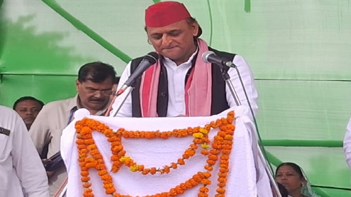 former up cm akhilesh yadav targeted the bjp in darbhanga