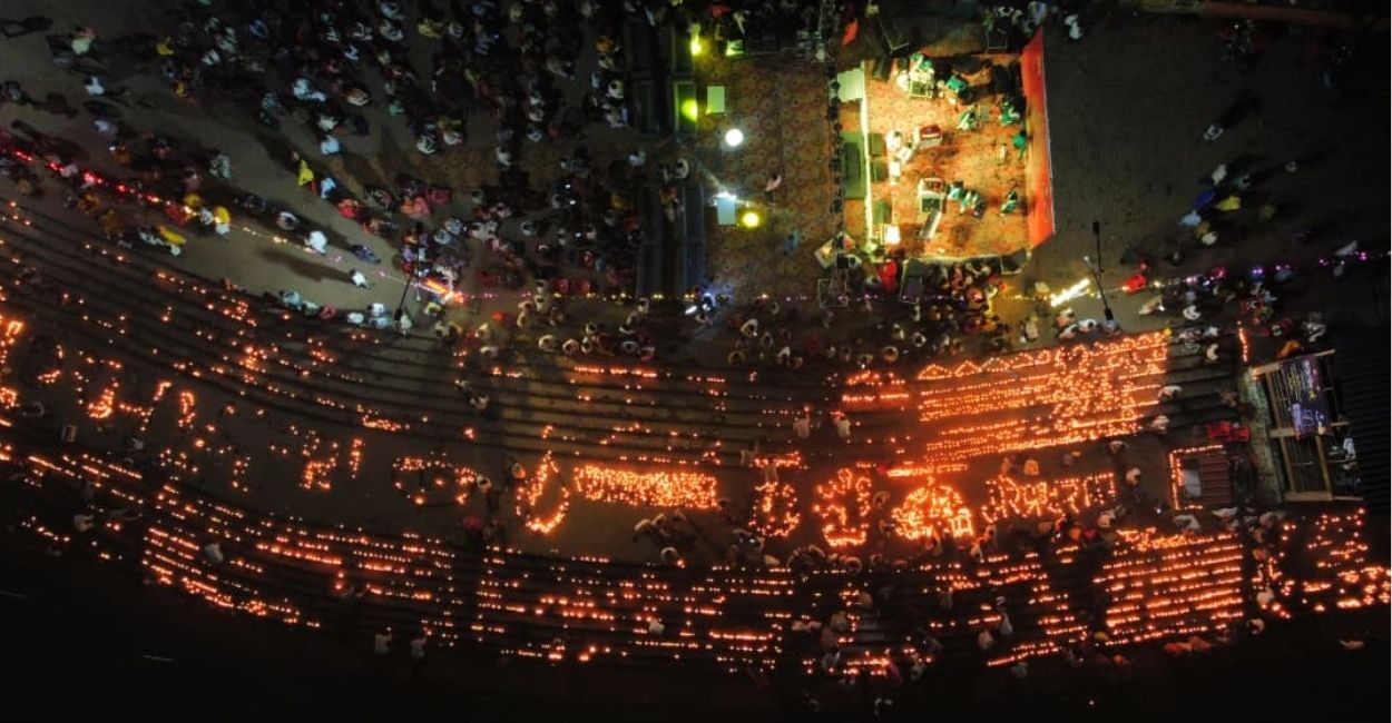 chitrakoot dev deepawali live photos 2 lakh lamps to illuminate ghats of mandakini ram ghat