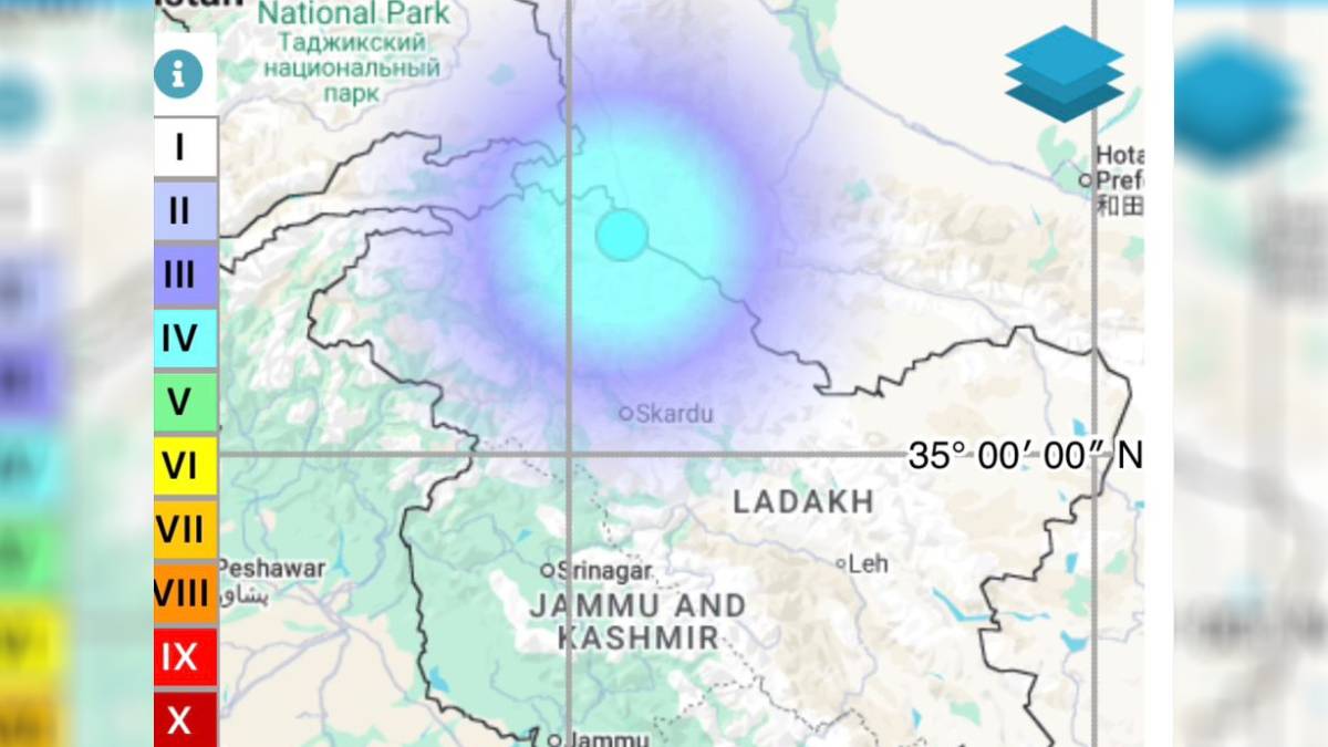 earthquake tremors felt in ladakh leh intensity on richter scale people rush out of their homes