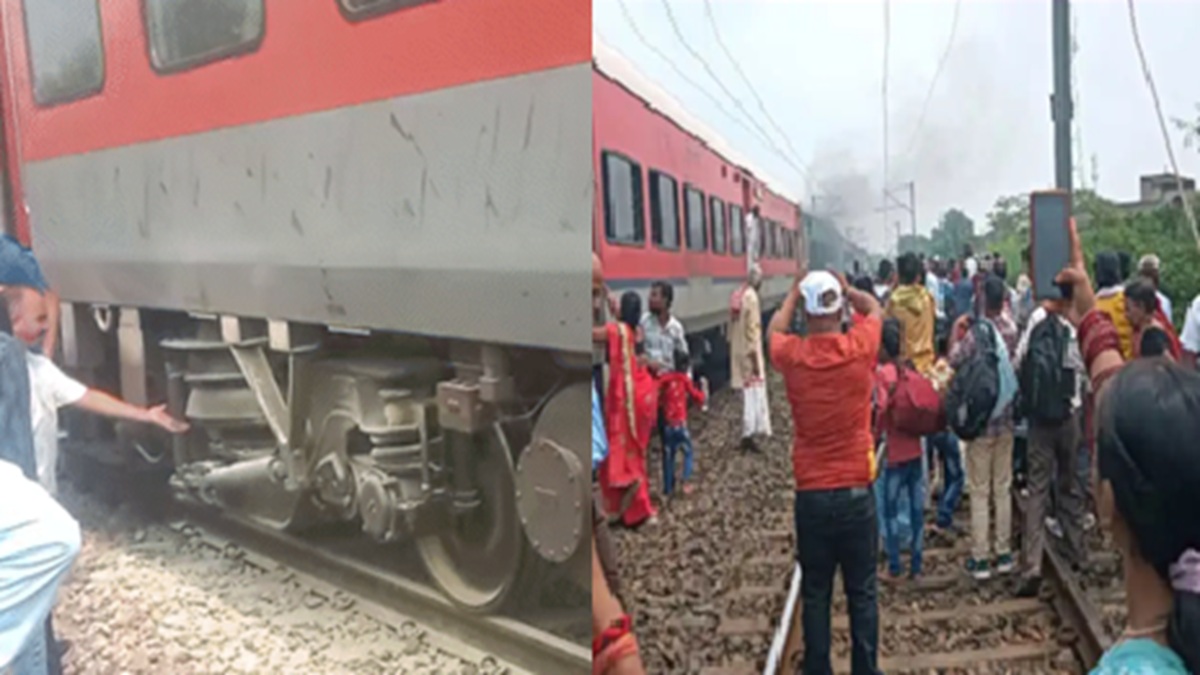 fire breaks out under a coach of garib rath train near alwar station