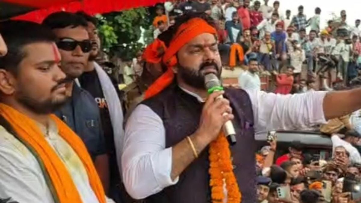 pawan singh rally nda development in bihar elections