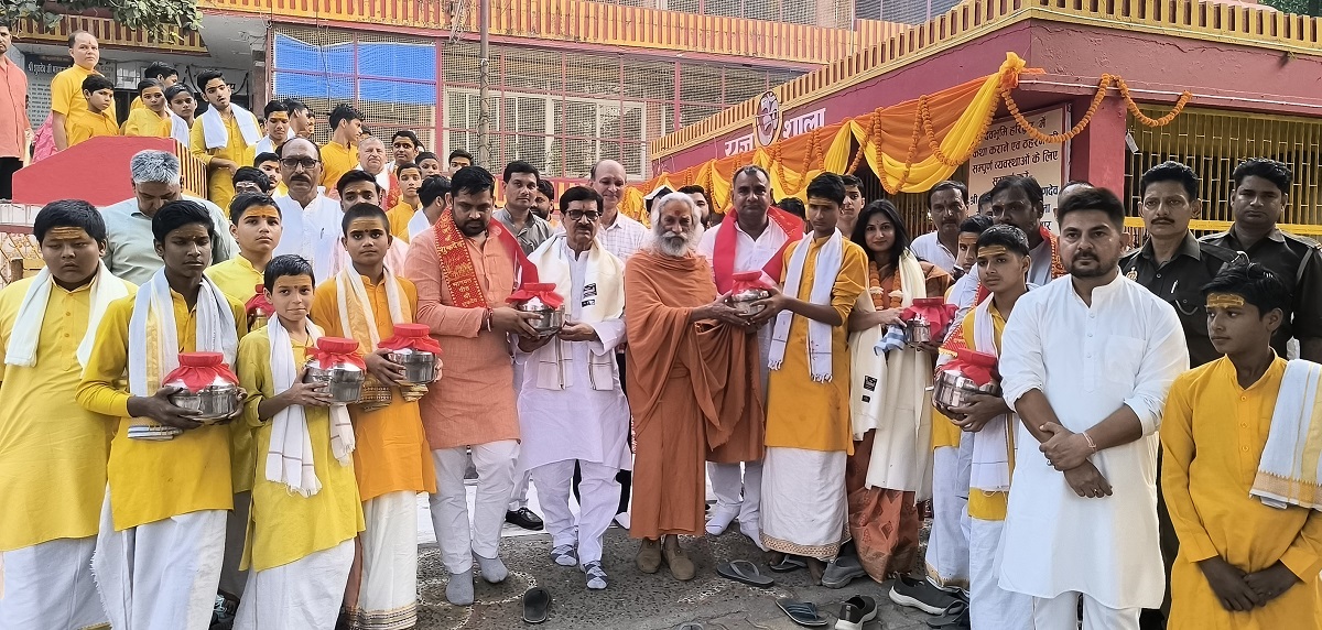 shukteerth bhagwat mahotsav begins with ganga aarti and yagna