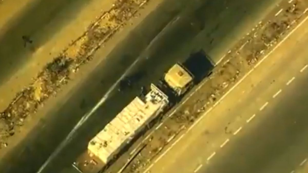 video hamas looted gaza aid truck us military drone catches on camera