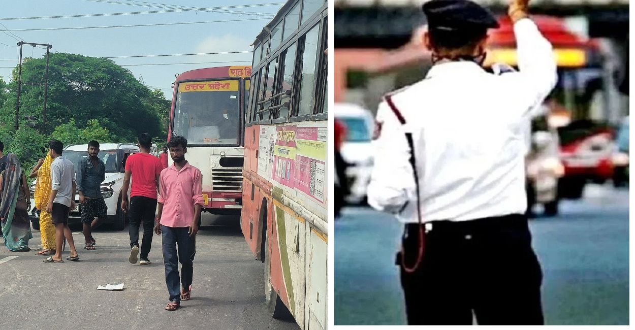 kanpur roadways driver threatened to run over tsi