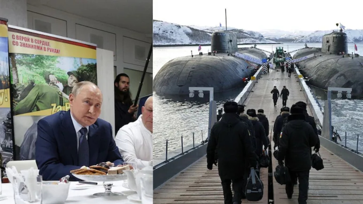 russia launches nuclear submarine khabarovsk armed with poseidon drones