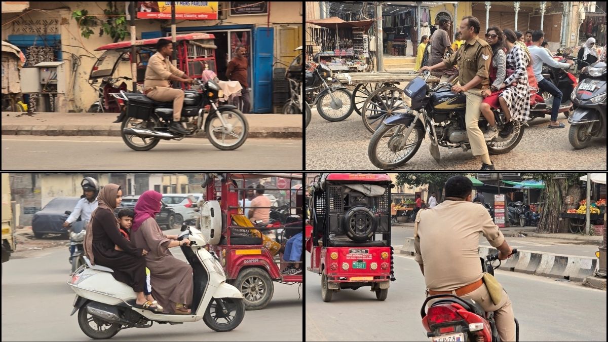 police violating traffic rules hypocrisy exposed in ayodhya