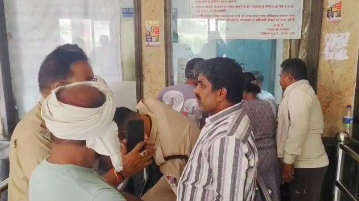uproar at hathras city station over tatkal reservation two passengers arrested
