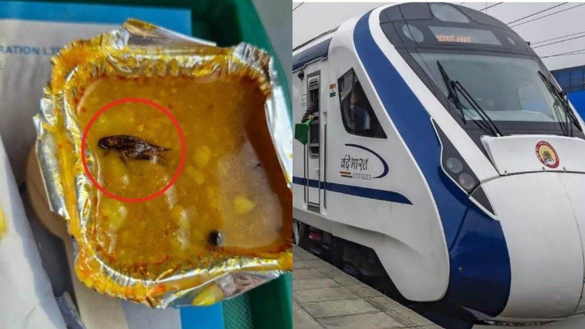 vande bharat express food complaint worm found railway orders probe