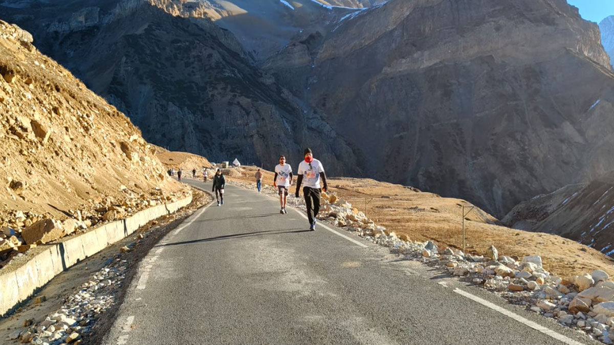 ultra marathon today runners from 18 states arrived for adi kailas parikrama run