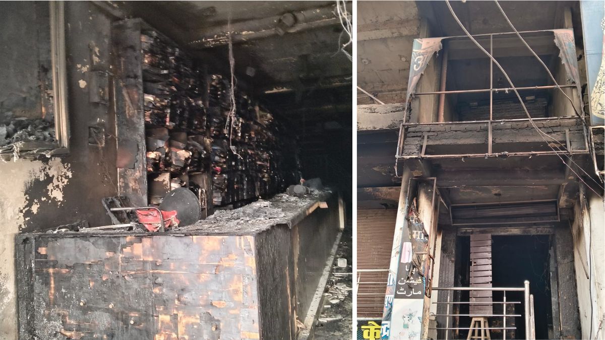 amethi news fire in readymade cloth showroom in amethi huge loss of shop owner