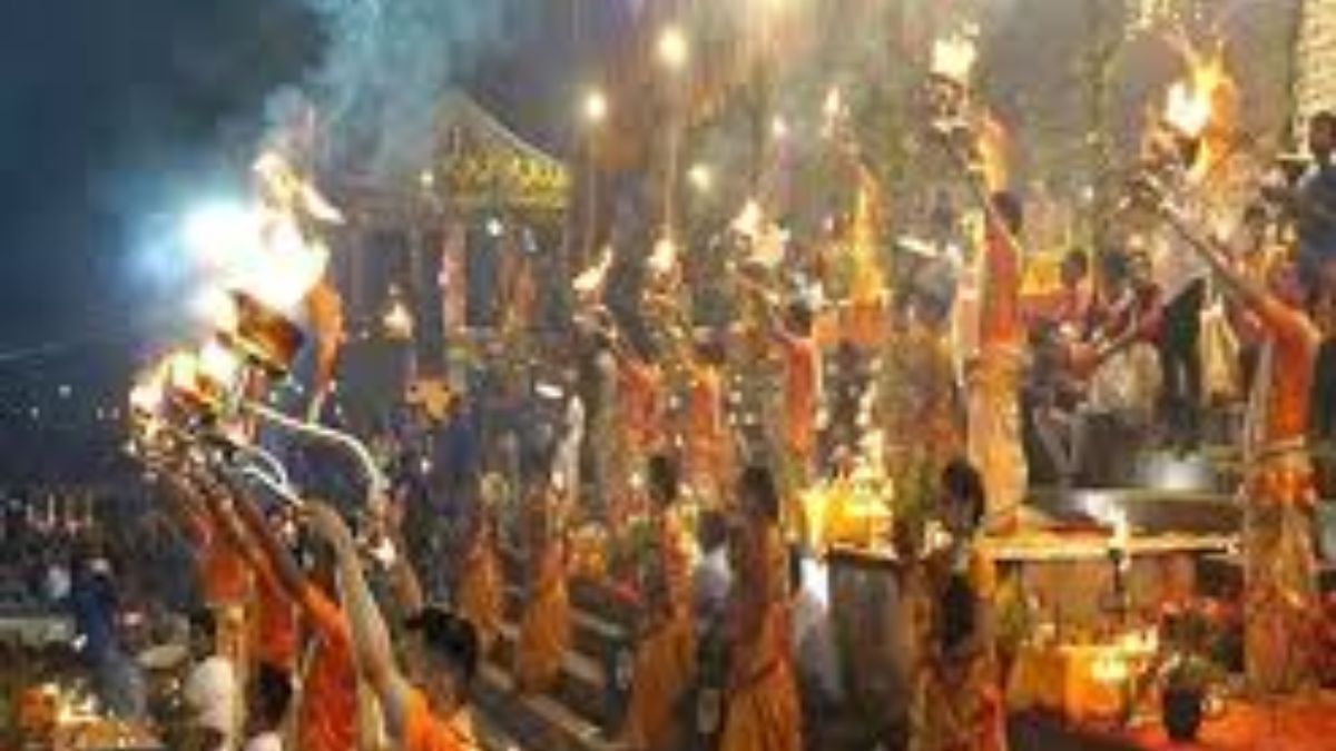 grand ganga aarti on kali river bank preparations in full swing