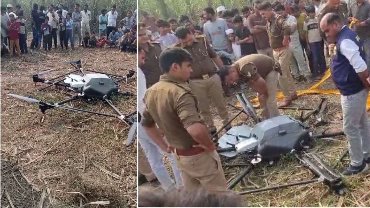 drone found in field creates panic in hapur village