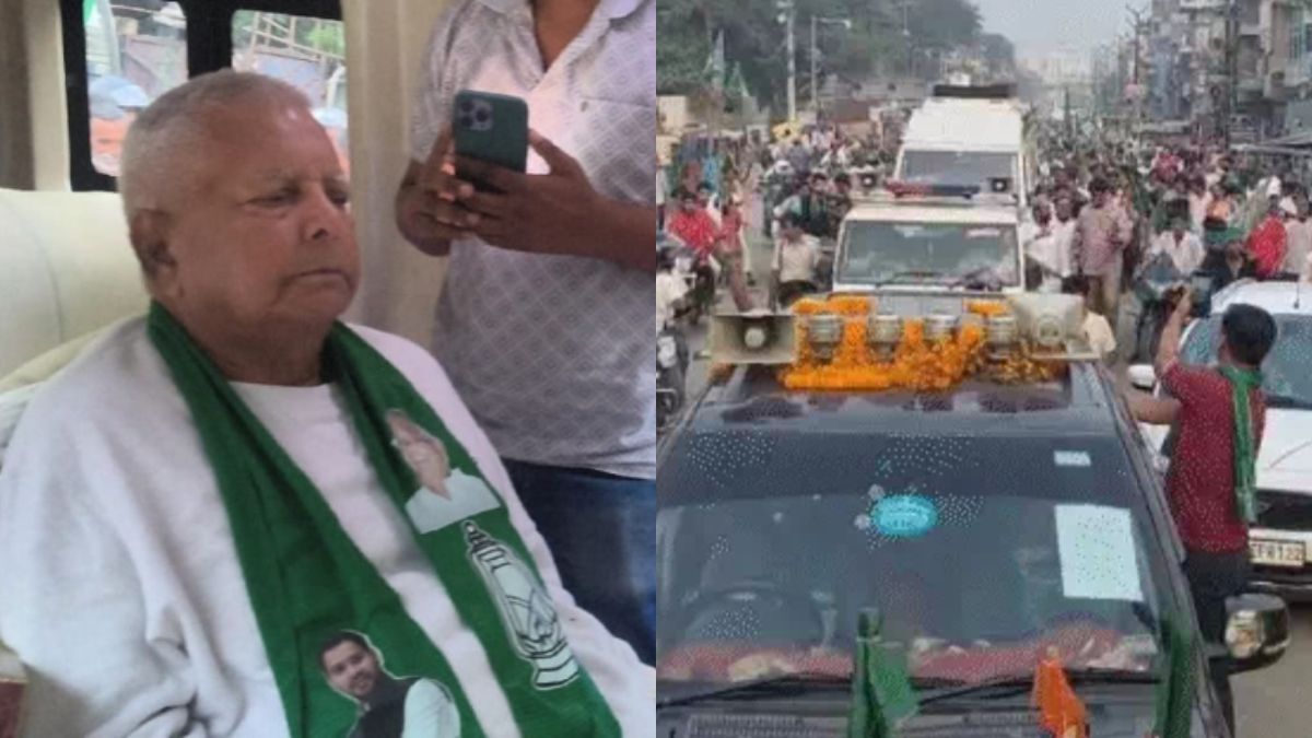lalu yadavs road show for rjd candidate in danapur