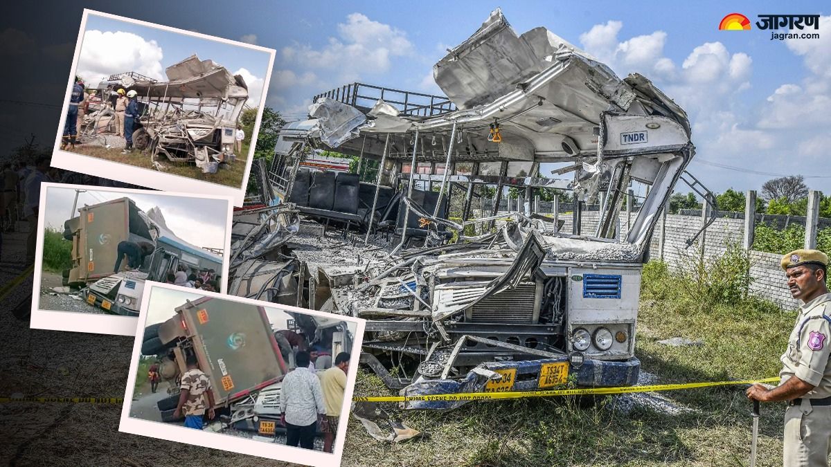 telangana road accident 19 killed in bustruck collision in rangareddy