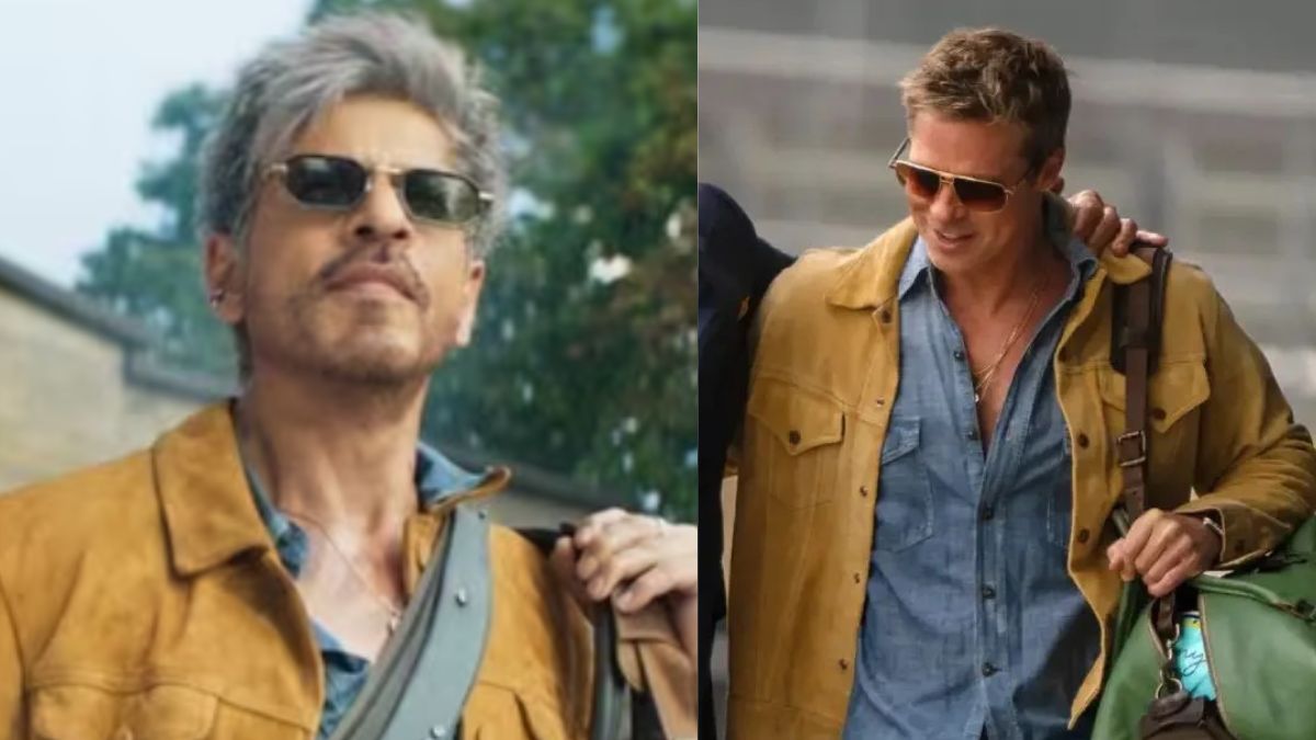 shah rukh khan king look similar to brad pitts f1 look is it a copy or just coincident