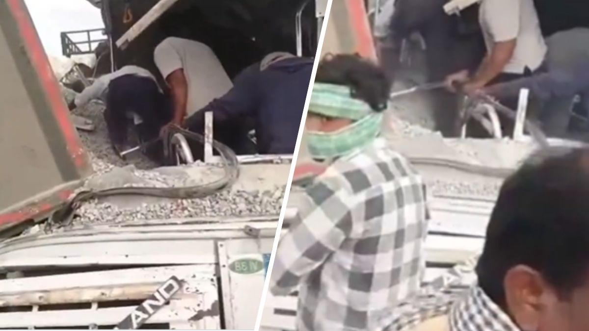 telangana road accident 16 dead 8 injured in busdumper collision