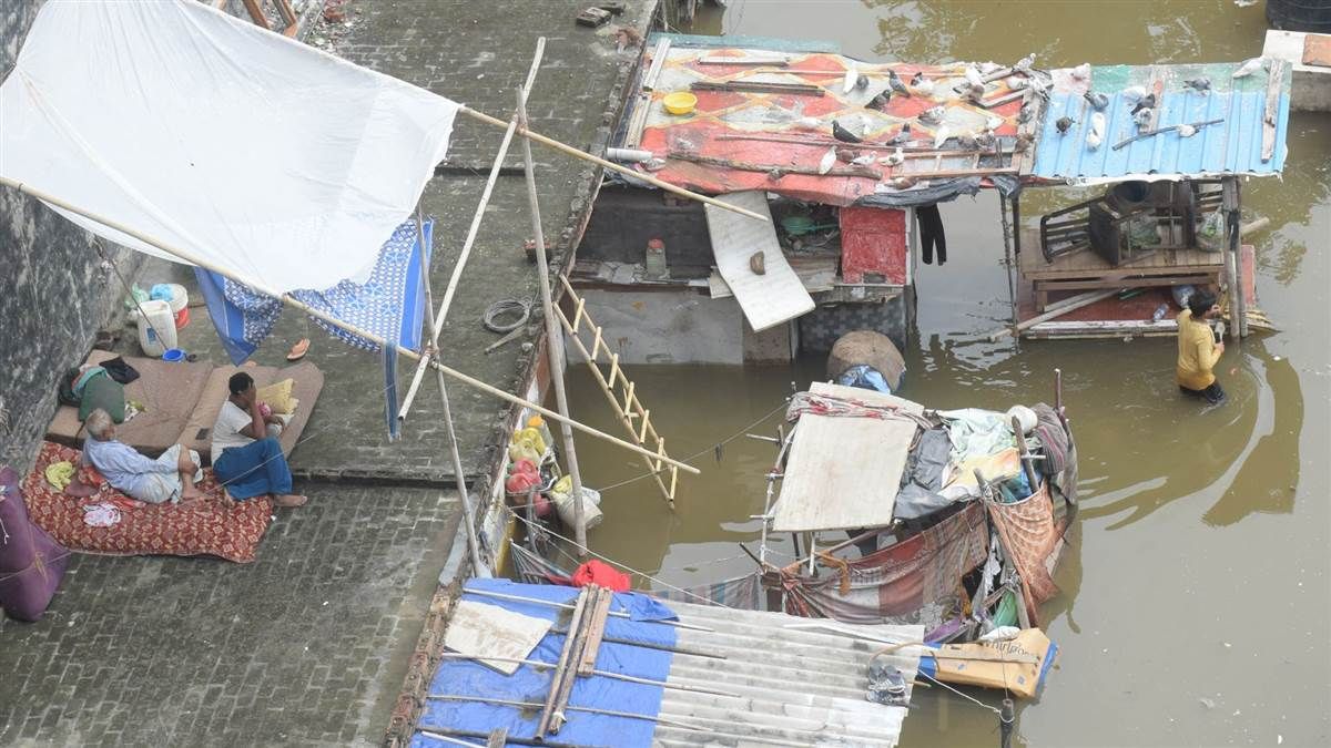 jaitpur jasola village waterlogging bridge collapse causes flooding disrupting daily life