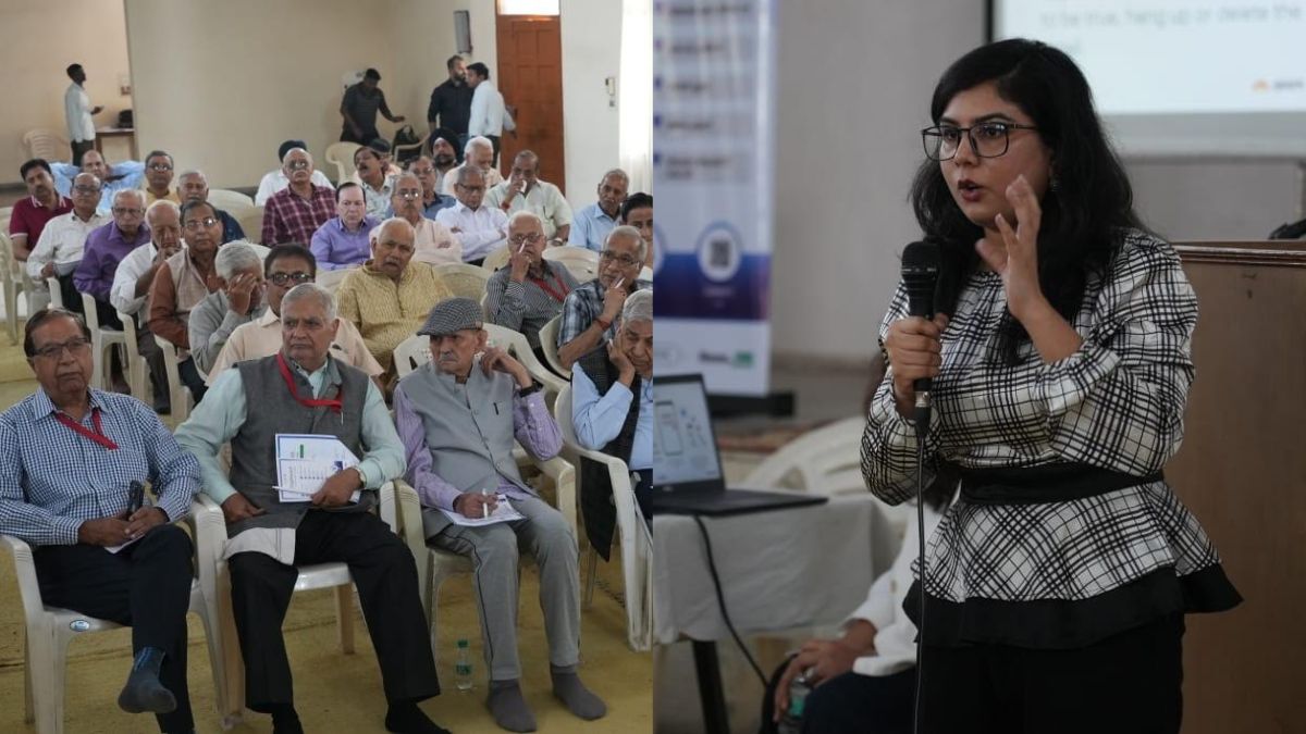 jagran digikavach campaign digital safety training given to senior citizens in indrapuri delhi