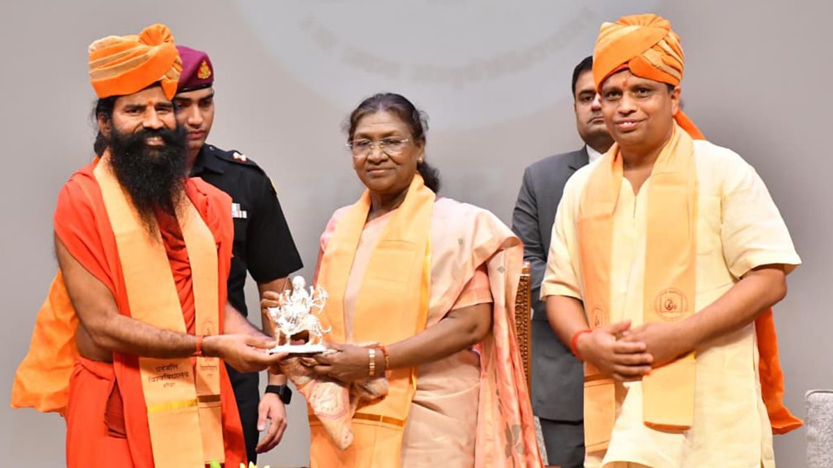 patanjali university convocation president says daughters will become the foundation of developed india