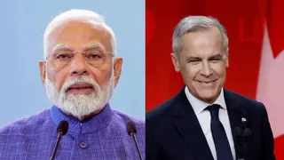 भारत के प्रधानमंत्री नरेंद्र मोदी और कनाडा के प्रधानमंत्री मार्क कार्नी। फाइल फोटो