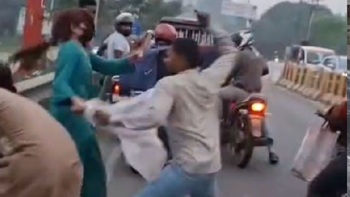sambhal sisters fight viral video of mehak and pari assaulting auto driver