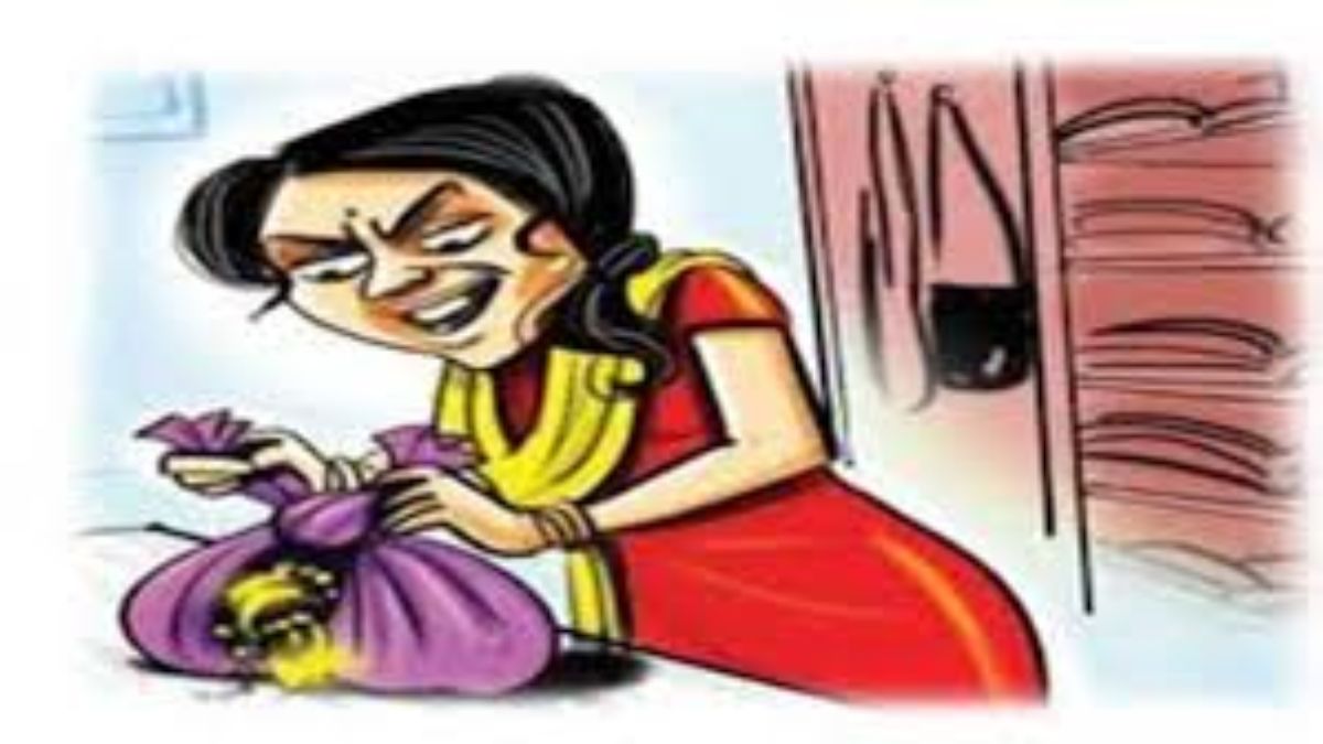 domestic helper caught stealing viral video in indirapuram