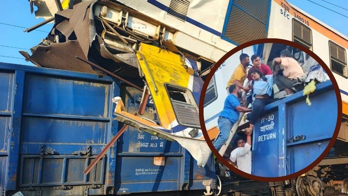 bilaspur train accident photos many dead in train collision railways has released helpline numbers