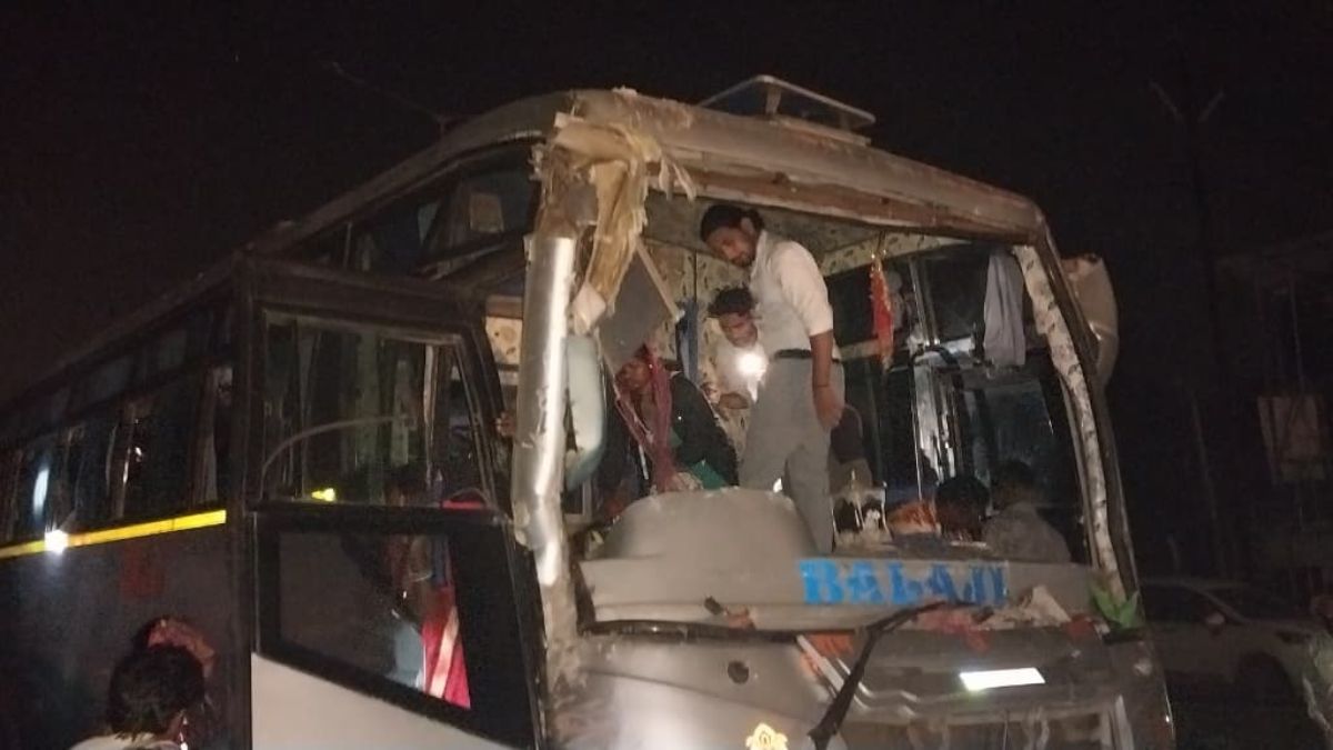jharkhand bus accident more then 70 pilgrims injured in dhanbad collision