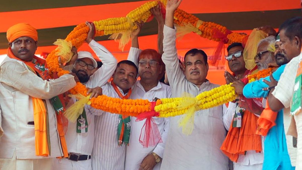 nitin gadkari rally nda to boost bihar development farmers to become energy providers