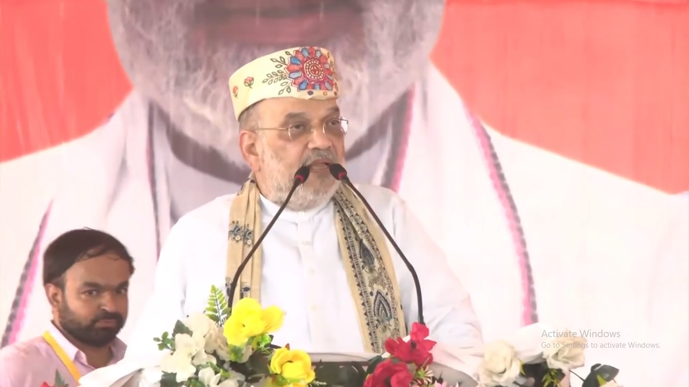 union home minister amit shah said that congress and lalu prasad yadav were not allowing construction of ram temple in ayodhya bihar politics