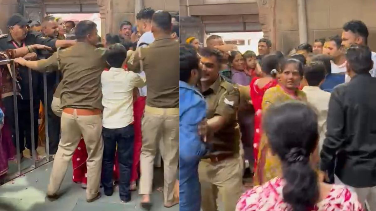 police and devotees clash at banke bihari temple vrindavan crime news