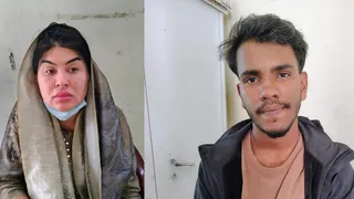 सीतामढ़ी में गिरफ्तार उज़्बेकिस्तानी महिला व नेपाली युवक। जागरण