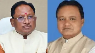 नुआपड़ा उपचुनाव: दो मुख्यमंत्रियों का भाजपा उम्मीदवार के लिए प्रचार। छत्तीसगढ़ के सीएम विष्णुदेव साय (बाएं) और ओडिशा के सीएम मोहन चरण माझी (दाएं)