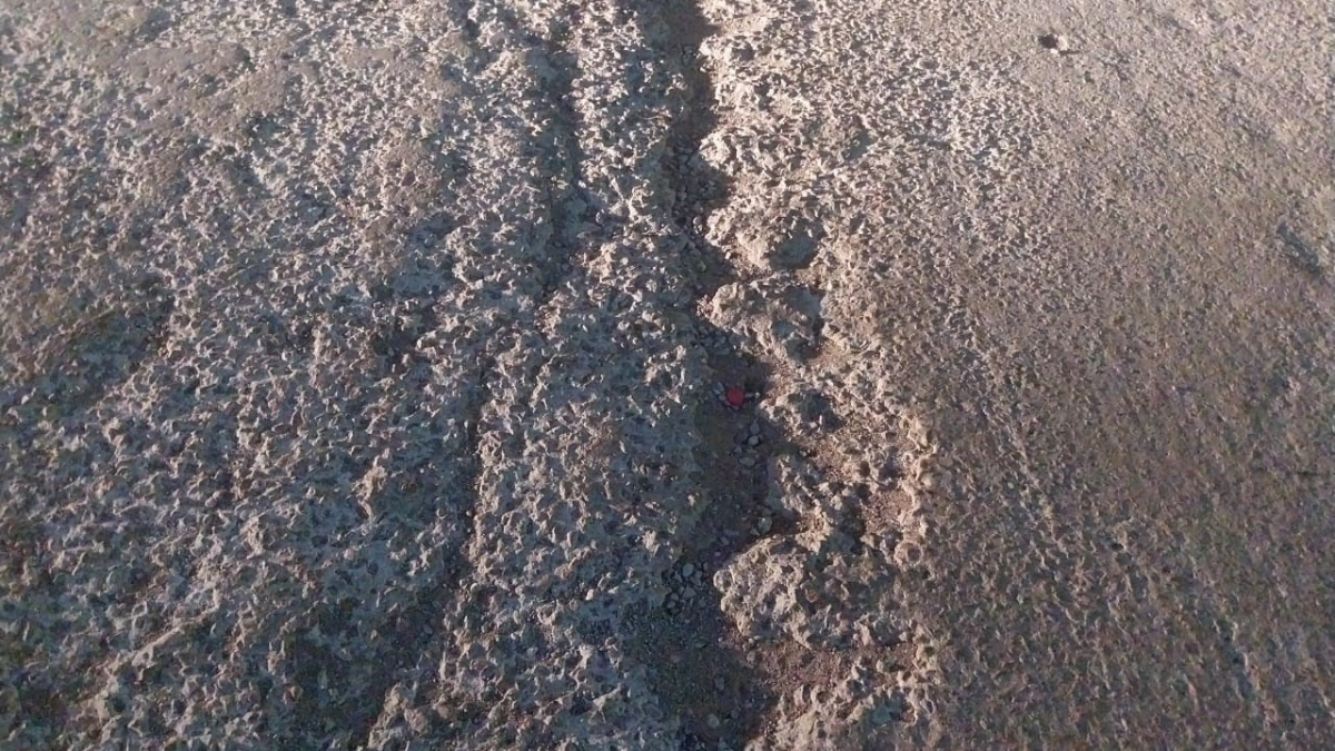 rewari concrete road fiasco poor construction angers villagers