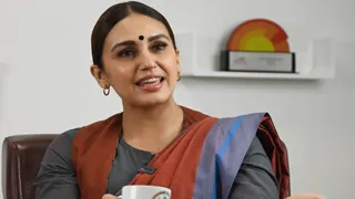 दैनिक जागरण कार्यालय में अभिनेत्री हुमा कुरैशी। जागरण