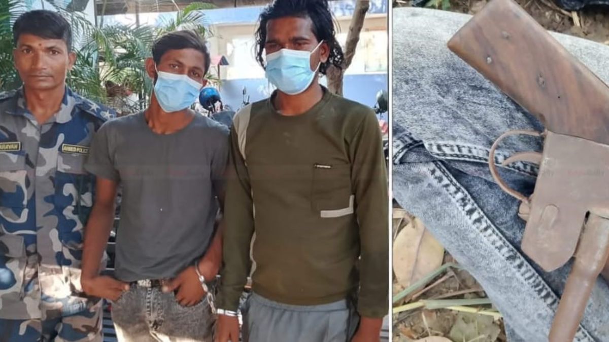 india nepal joint patrol two nepalese youths arrested with pistol