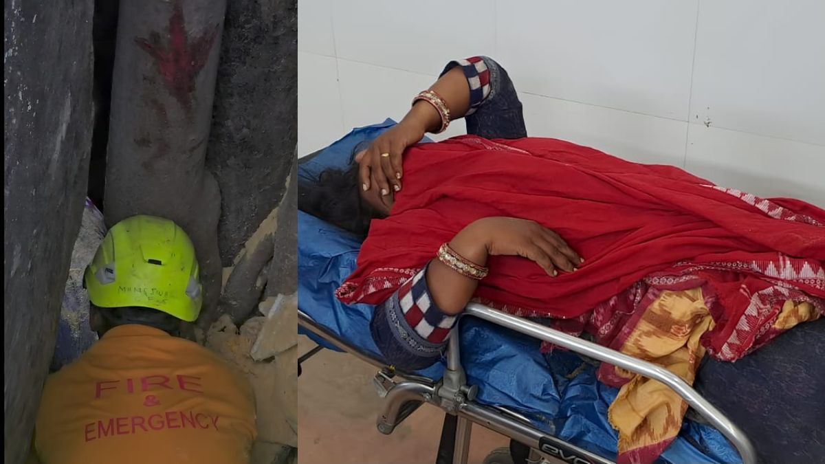 woman rescued from cave on kartik purnima