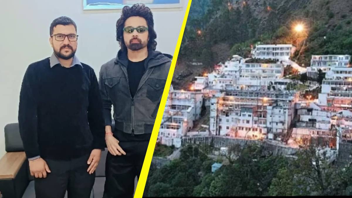 himesh reshammiya visits vaishno devi shrine with wife