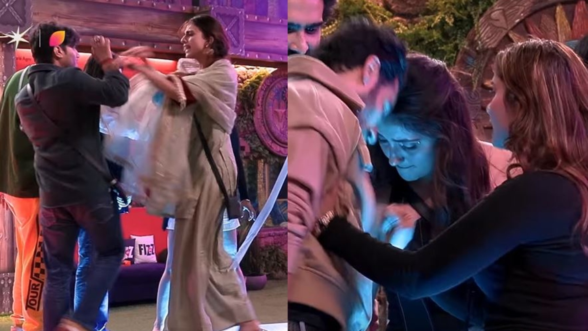 bigg boss 19 rules break as mridul push farrhana kunickaa push abhishek in captaincy task