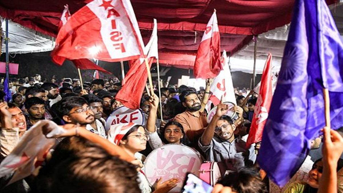 abvp dominates jnu student union elections results awaited