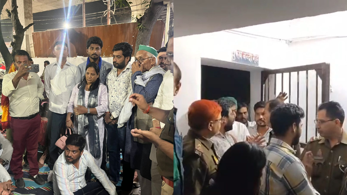 missing woman search villagers protest at modinagar police station