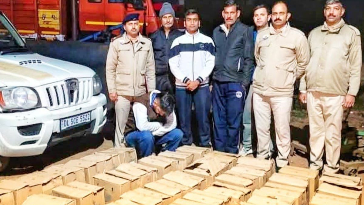 una scorpio seized with illegal liquor driver arrested