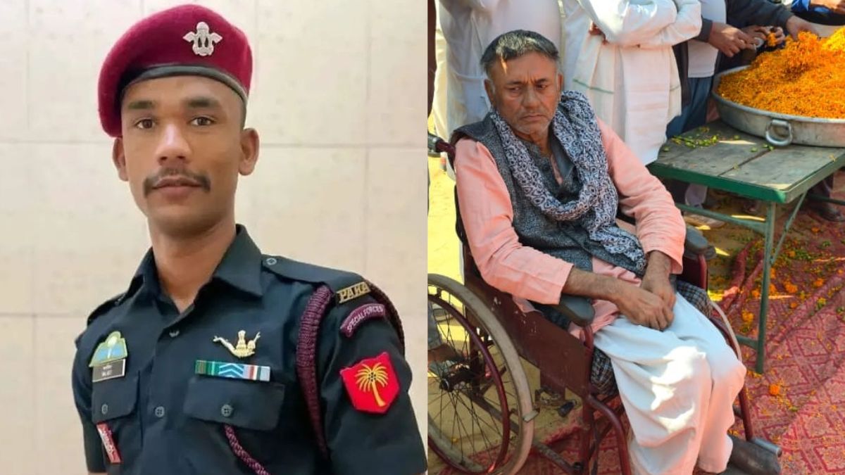 para commando baljeet was cremated with military honours in his native village his father who arrived in a wheelchair son i am proud of you
