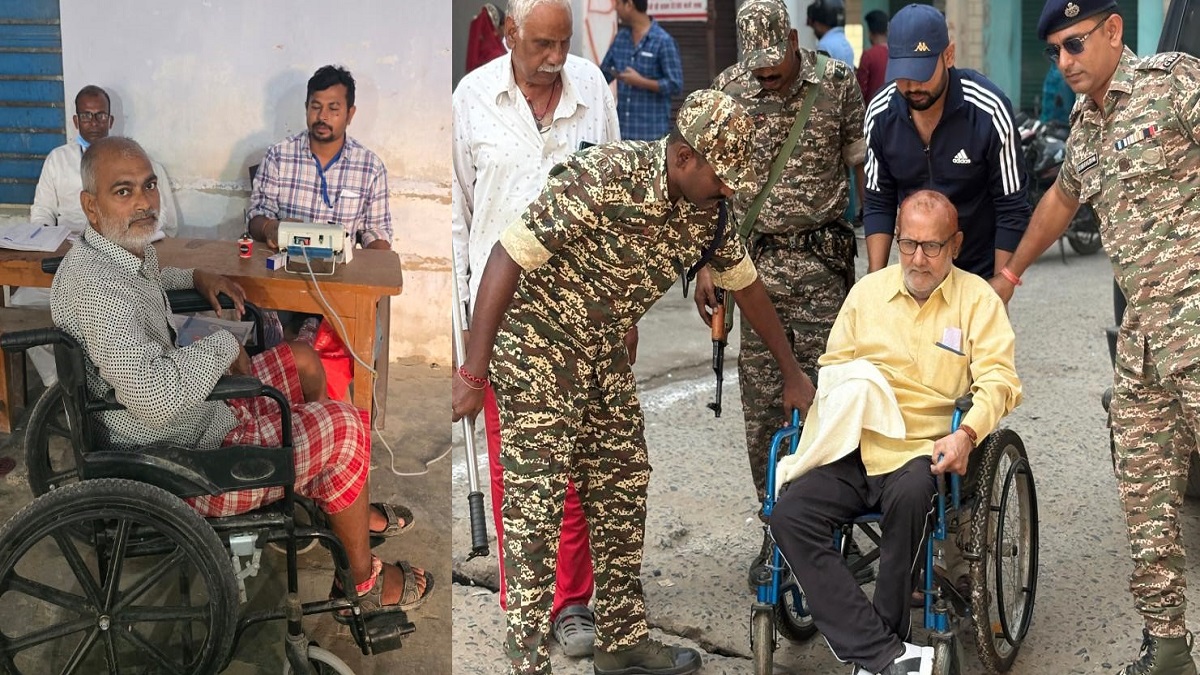 samastipur voting elderly and disabled voters show enthusiasm in bihar elections