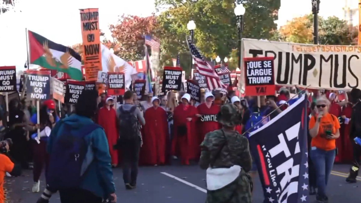 trump opposition protests erupt in washington after democrat wins