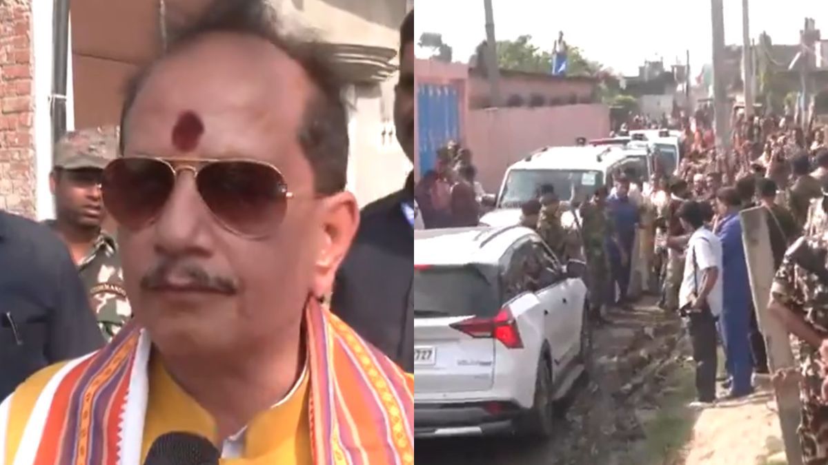 bihar deputy cm vijay sinha car attacked stone pelting and protests