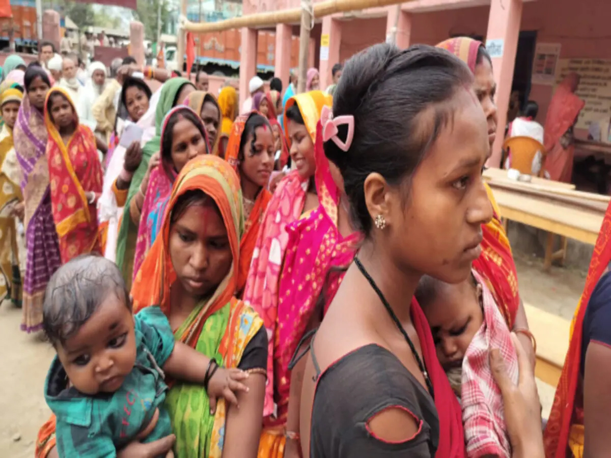 voting time in bihar mothers on duty with babies democracy and motherhood